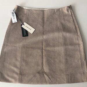 NWT Babaton Taupe Suede Mini Skirt